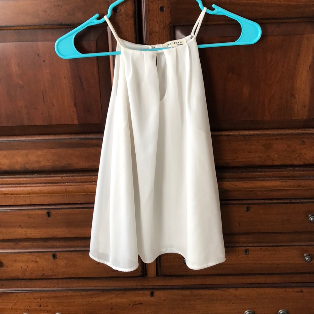 white flowly work shirt